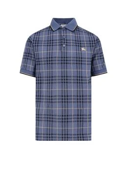 Burberry | Burberry Logo Embroidered Checked Polo Shirt