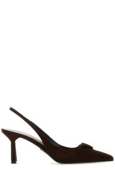 Prada | Prada Pointed-Toe Slingback Pumps