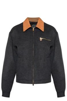 Versace | Jacket with leather collar