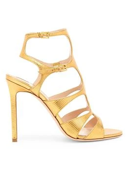 Tom Ford | 105MM Laminated Printed Lizard Leather Sandals
