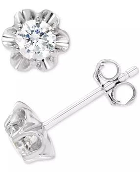 Macy
s | Diamond Scallop Edge Stud Earrings (1/2 ct. t.w.) in 14k Gold