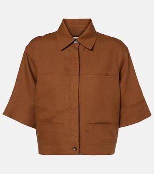 Max Mara | Cropped linen shirt
