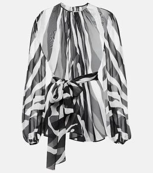 Dolce & Gabbana | Zebra-print belted blouse