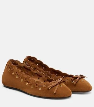 Isabel Marant | Balfy bow-detail suede ballet flats