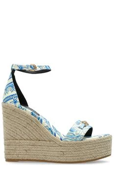Versace | Versace Round-Toe Wedged Sandals