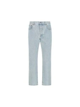 Valentino | Valentino	Logo Patch Straight Leg Jeans