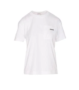 Brunello Cucinelli | Brunello Cucinelli Shiny Tab Crewneck T-Shirt