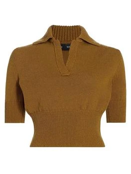 Reeve Cotton-Blend Knit Polo Top