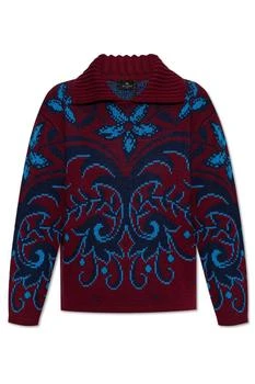ETRO | Etro Pattern Intarsia-Knit Collar Jumper