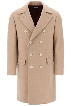 Brunello Cucinelli | Brunello Cucinelli Straight Shoulder Double Breasted Coat