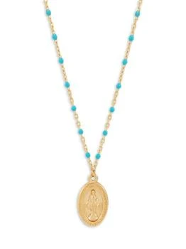 Saks Fifth Avenue | 14K Yellow Gold & Enamel Bead Pendant Necklace