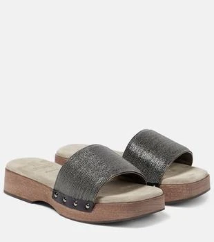 Brunello Cucinelli | Embellished clog slides