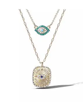 Jessica Simpson -Tone Layered Evil Eye Pendant Necklace Set