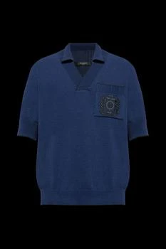 Balmain | Balmain Écusson Embroidered Knit Polo Shirt