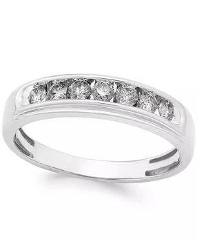 Macy's | Men's Diamond Band (1/2 ct. t.w.) in 10k White Gold