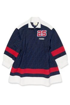 Fendi | Fendi Kids Logo Embroidered Midi Dress