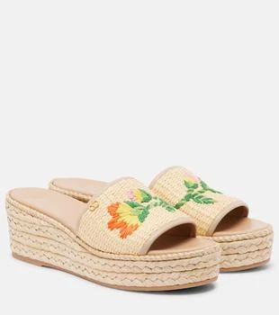 Valentino | Bribri 65 raffia espadrille wedges