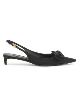Dolce
Gabbana | 30MM Bow-Detailed Satin Kitten-Heel Pumps