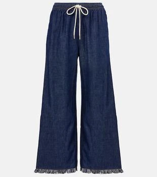 Zimmermann | Rhiannon fringed denim wide-leg jeans