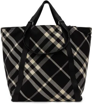 Black & Beige Large Field Tote