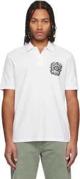 Balmain | White Écusson Print Cotton Polo
