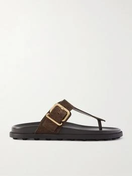 Tod's | Buckled Suede Sandals - Dark brown - IT36