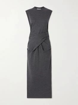 Jil Sander | Draped Merino Wool Maxi Dress