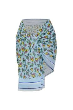 Dolce & Gabbana | Dolce & Gabbana Floral Printed Frayed Trim Sarong