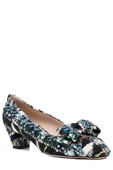 Valentino | Valentino Bow Embellished Tweed Pumps