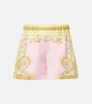 Versace | Underwater Barocco silk twill shorts
