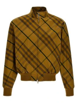 Burberry | Burberry Check Printed Zipped Bomber Jacket