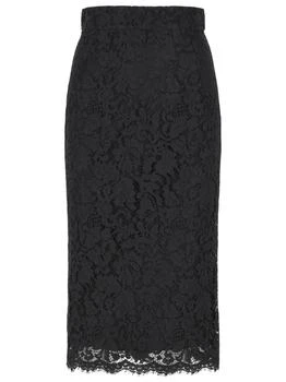 Dolce & Gabbana | Dolce & Gabbana Floral Lace Midi Skirt