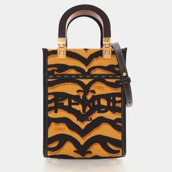 Fendi | Fendi Sunshine Shopper Mini Brown Canvas Tote Bag