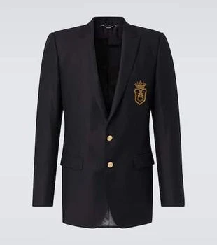 Dolce 
Gabbana | Patch-appliqué wool and silk blazer