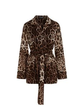 Dolce & Gabbana | Dolce & Gabbana Leopard Print Belted Shirt