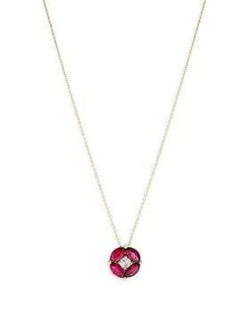 Bloomingdale's | Ruby & Diamond Pendant Necklace in 14K Yellow Gold, 16"
