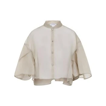 Max Mara | Max Mara Mxadonna Sheer Button-Front Cape