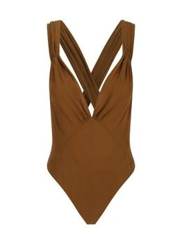 Yves Saint Laurent | Saint Laurent Cross-Back Sleeveless Bodysuit