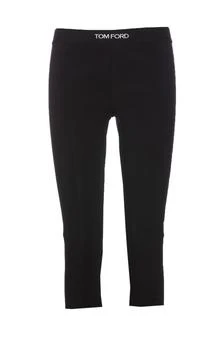 Tom Ford Logo-Waistband Stretched Cropped Leggings