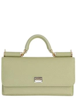 Dolce & Gabbana | Dolce & Gabbana Logo Plaque Foldover Top Clutch Bag