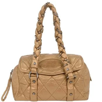 Chanel | Lady Braid Flap Tote Quilted Distressed Lambskin Leather Handbag (Pre-Owned)