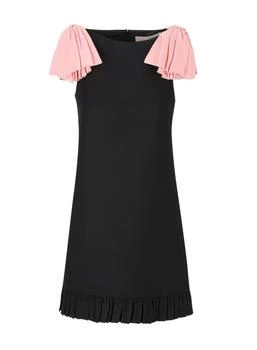 Valentino | Valentino Crepe Couture Flared Hem Mini Dress