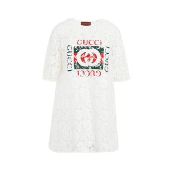 Gucci | Gucci Logo Printed Laced T-Shirt