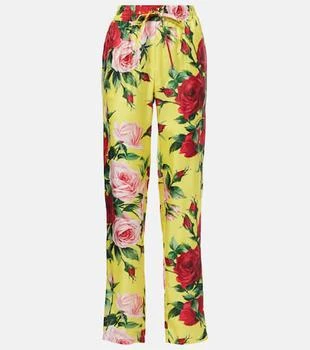 Dolce
Gabbana | Floral silk straight pants