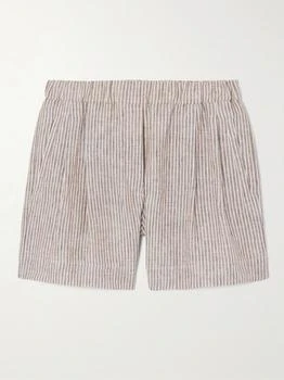 Brunello Cucinelli | Striped Linen Shorts  - IT50
