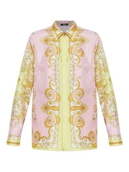 Versace | Baroque-Inspired Silk And Nylon Long-Sleeved Top