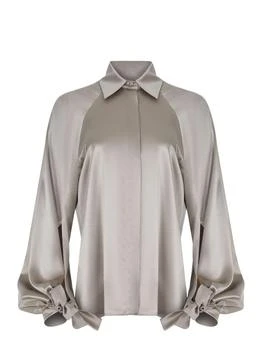 Max Mara | Max Mara Mxealare Long-Sleeved Satin Shirt