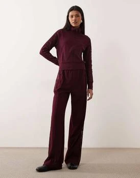 adidas Originals Firebird lace sweatpants in maroon