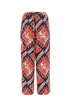 Valentino | Valentino Logo Printed Drawstring Wide Leg Trousers