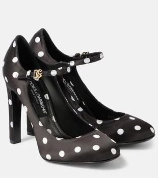 Dolce 
Gabbana | Sharon polka-dot satin Mary Jane pumps